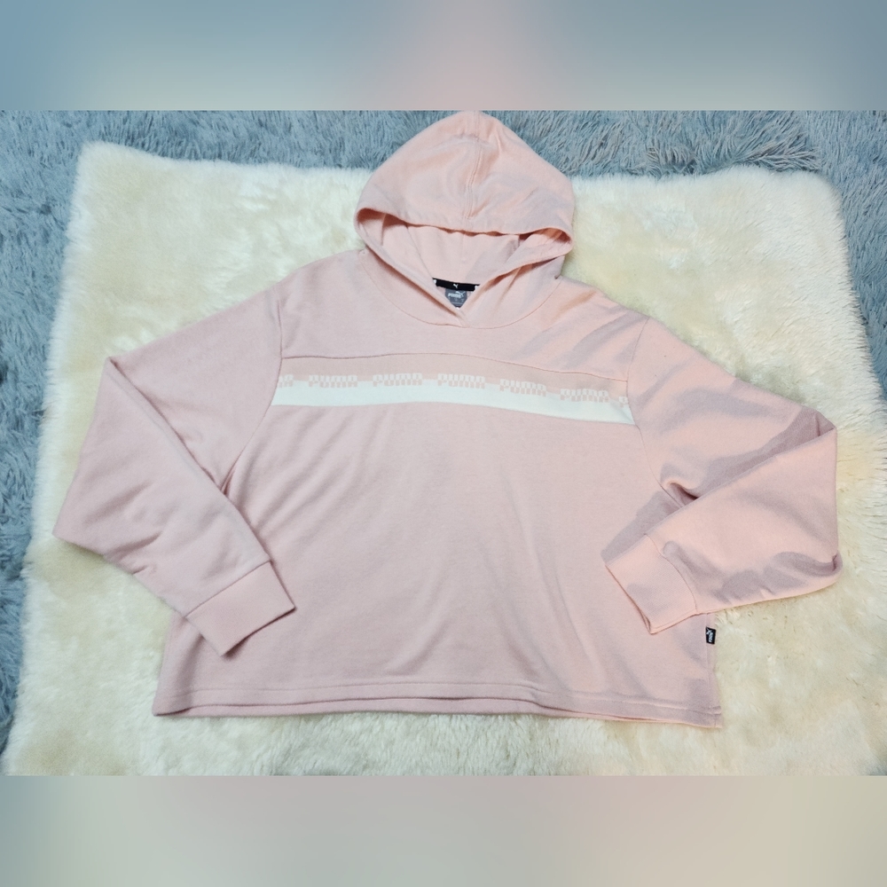 Sweatshirt & hoodie PUMA pink color size XL